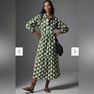 Anthropologie The Bettina Tiered Shirt Dress by Maeve - size Medium
